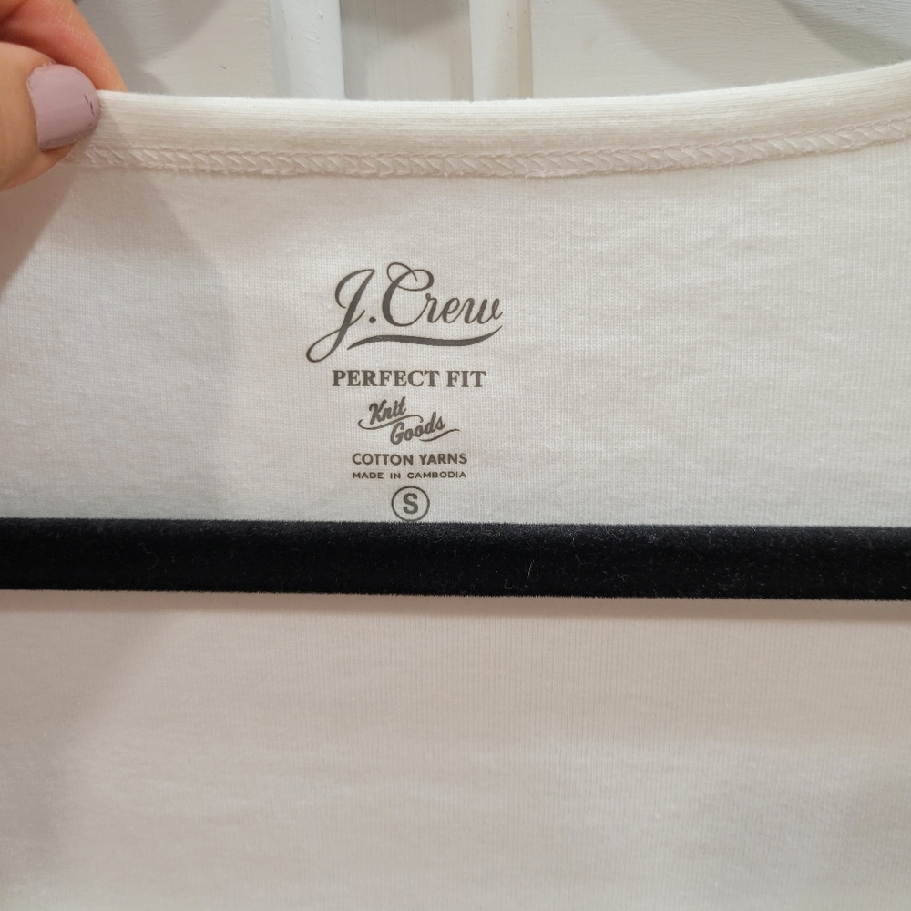NWT J.Crew Perfect Fit White Tshirt - Picture 2 of 2